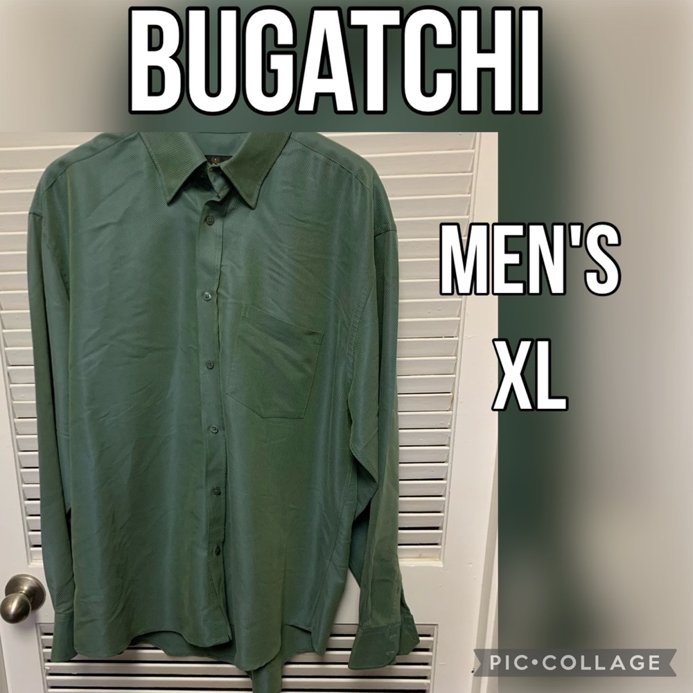 Bugatchi Button Down Green Shirt XL